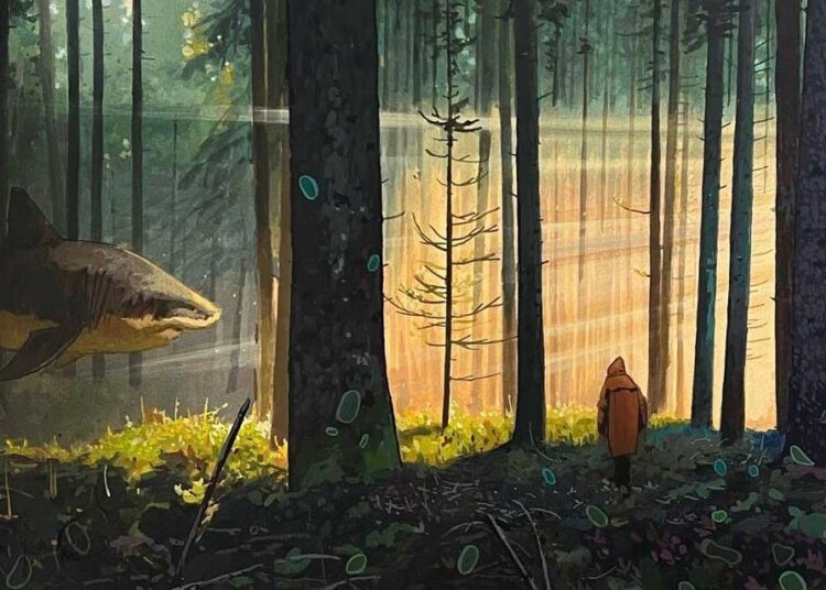 dive-into-the-surreal-world-of-chris-austin-witness-sharks-soaring-mid-air-in-his-breathtaking-paintings